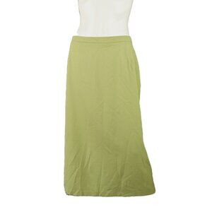 Samantha Rose Women's Straight Midi Skirt Size 22W Green Elastic Waist Unlined